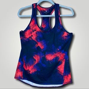 ATHLETA splash print athletic tank top Small